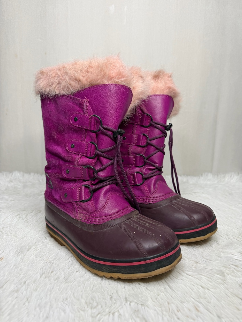SOREL / pink purple Joan of Arctic lace up winter snow boots / 3